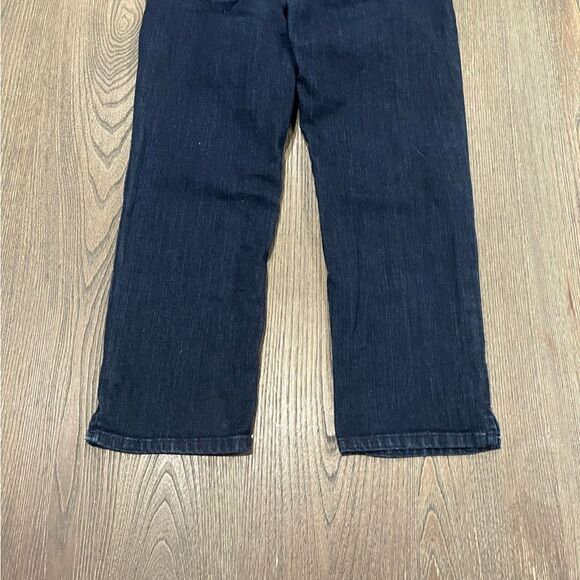 White House Black Market Straight Leg Jeans Cropped High Rise Dark Wash Size 4 - Picture 9 of 11